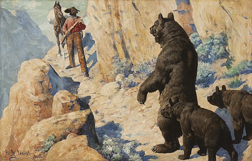 Des ours sur le chemin (Surprise)., 1904, William Robinson Leigh