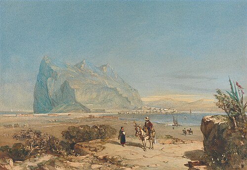 View of Gibraltar, , William Wyld
