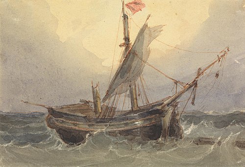 Ship at Sea, , William Wyld