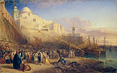 Le Départ d'Israélites pour la Terre sainte (scène algérienne), 1841, William Wyld