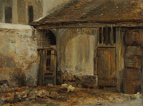 Intérieur d’une cour, 1820, Xavier Leprince