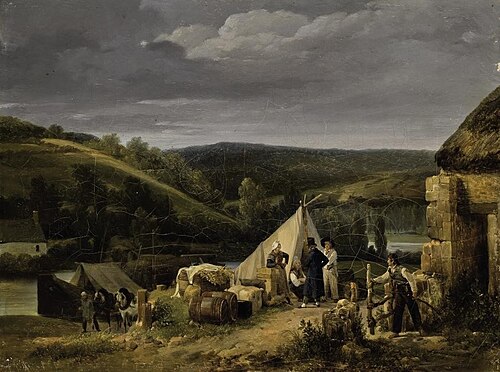 Scène de vie en milieu rura, 1823, Xavier Leprince