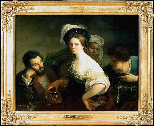 Une jeune courtisane, 1821, Xavier Sigalon