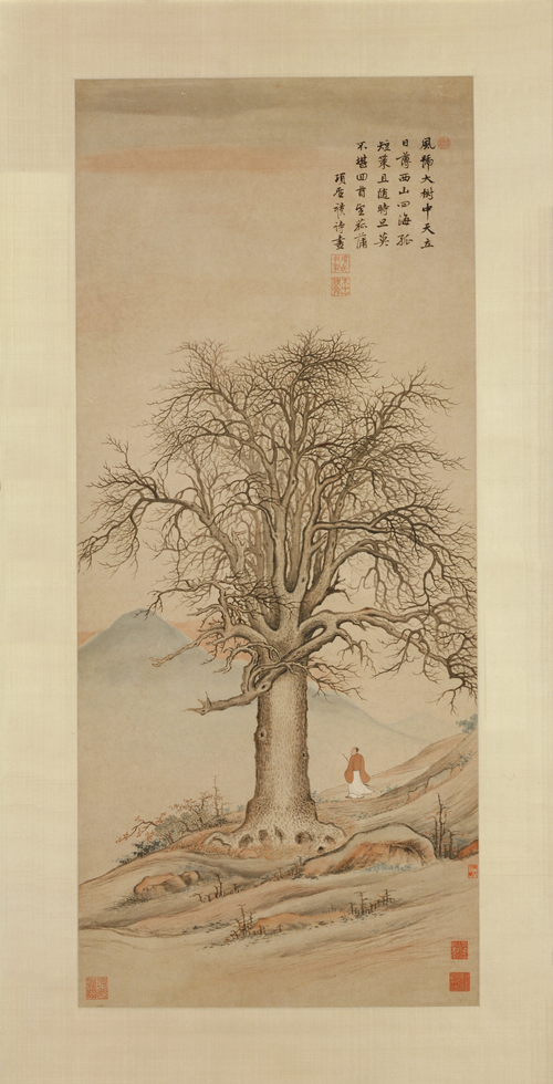 项圣谟大树风号图轴, , Xiang Shengmo