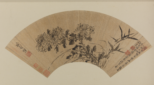 项圣谟竹菊扇, , Xiang Shengmo