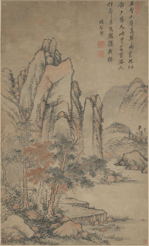 项圣谟仿宋人山水轴, , Xiang Shengmo