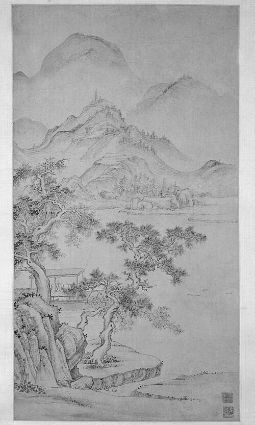River and Mountain Landscape, 1515, Xiang Shengmo