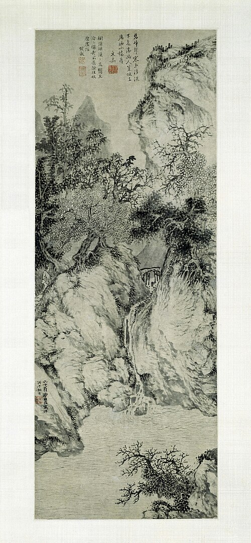 谢时臣策杖寻幽图轴, , Xie Shichen