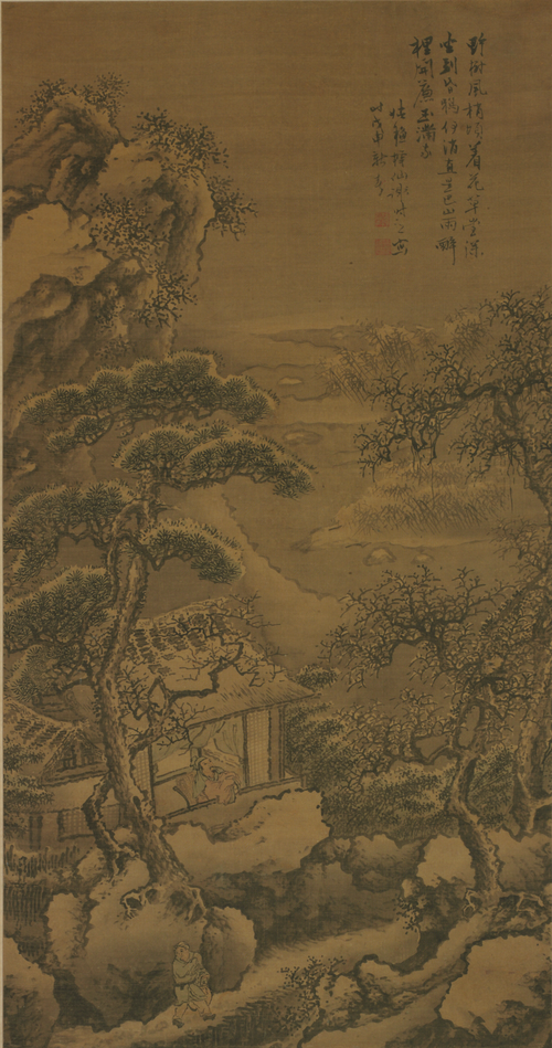 谢时臣雪景山水轴, , Xie Shichen