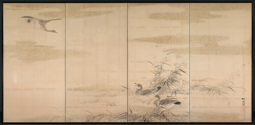 Geese, Reeds, and Water, 1828, Yamamoto Baiitsu