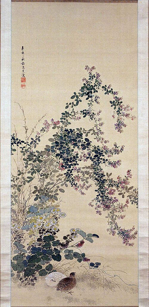 Bush Clover and Quails, , Yamamoto Baiitsu
