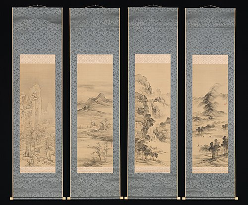 Landscapes of the Four Seasons, 1799, Yamamoto Baiitsu