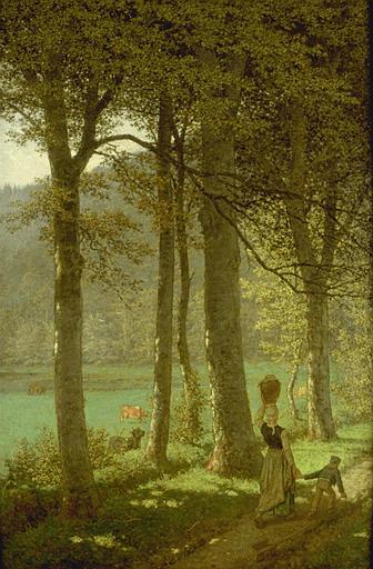 A la queue de l'étang de Brézal, 1850, Yan' Dargent