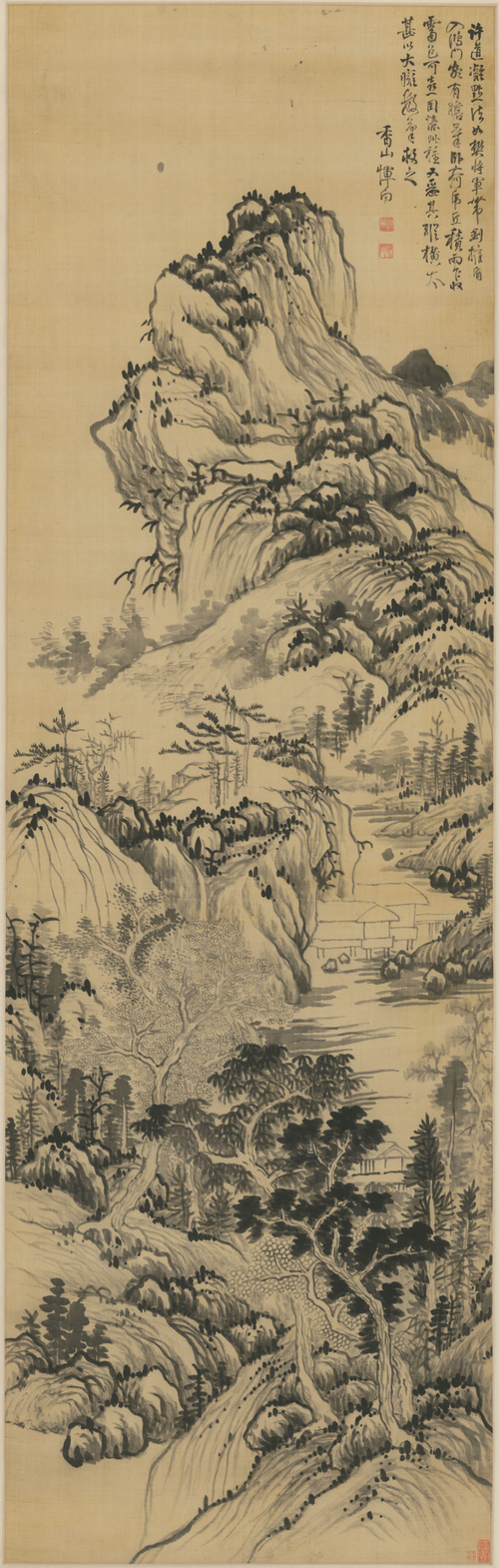 恽本初仿许黄山水图轴, , Yun Xiang
