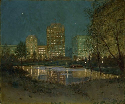 Central Park and the Plaza, 1917, William Anderson Coffin