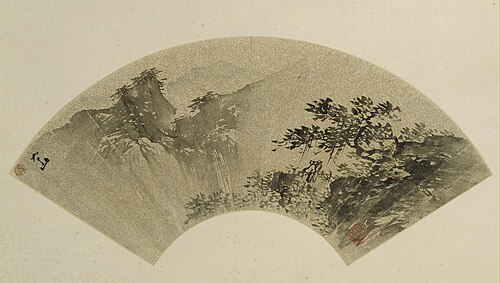 张路《观瀑图》扇页, , Zhang Lu