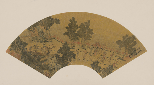 周臣明皇游月宫图扇页, , Zhou Chen