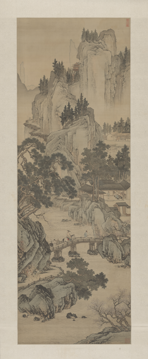 周臣春山游骑图轴, , Zhou Chen