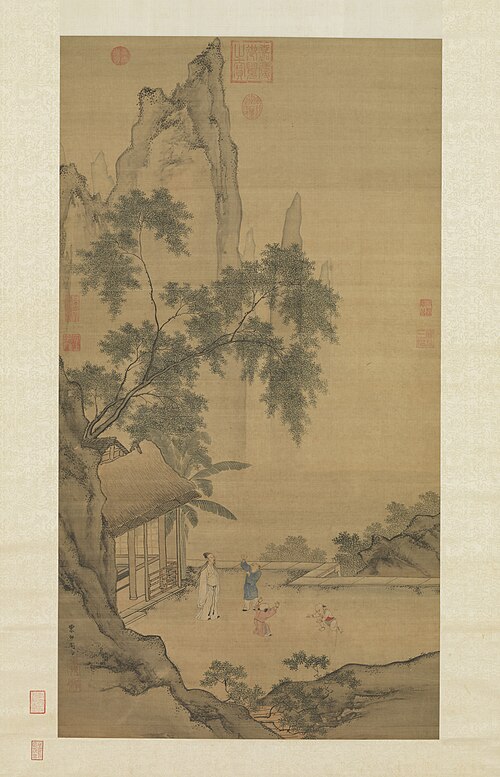 After the Line "Idly Watching Children Catch Willow Flowers", , Zhou Chen