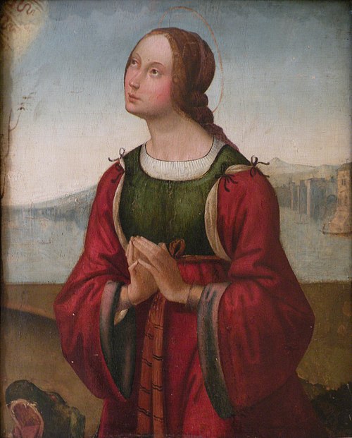 Sainte Marguerite en prière, 1550, Lorenzo Costa