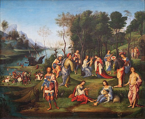 Allégorie de la cour d'Isabelle d'Este, 1512, Lorenzo Costa