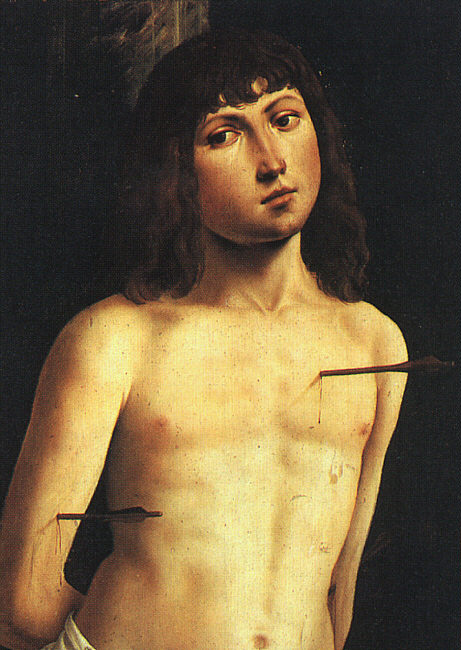 Saint Sébastien., 1490, Lorenzo Costa