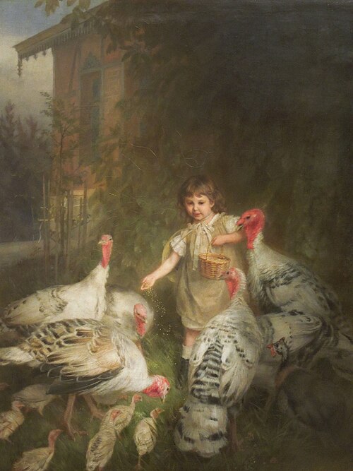 Girl with Turkeys, 1874, Quido Mánes