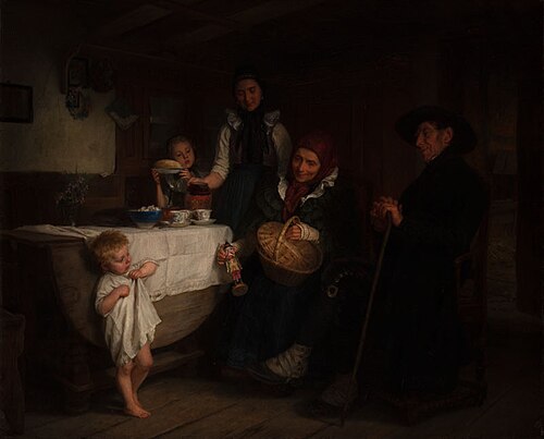 Grandma’s and Grandpa’s Visit, 1871, Quido Mánes