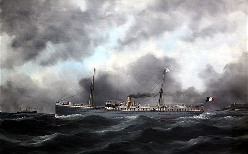 Le paquebot Paraguay, 1907, 1907, Édouard Adam