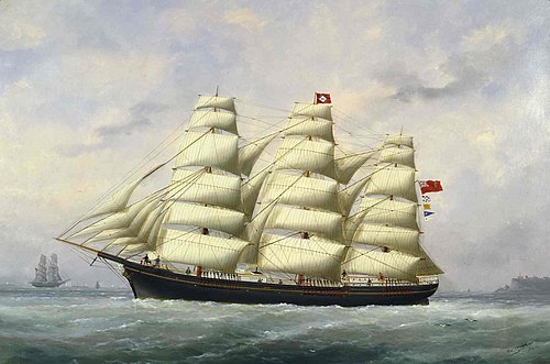 William D. Laurence, clipper de Maitland, 1881, Édouard Adam