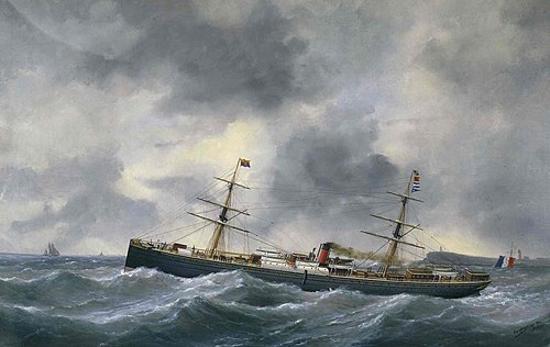 Saint-Simon, paquebot à hélice, 1882, Édouard Adam