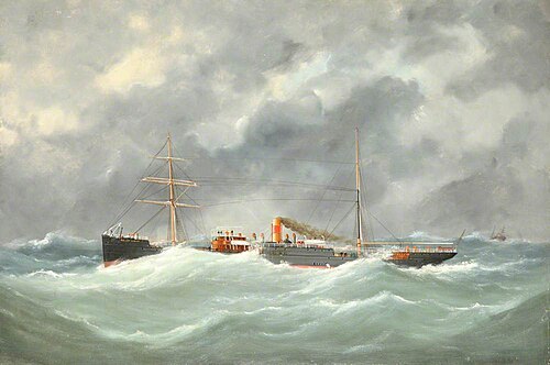 'Knight Errant' in a Storm, , Édouard Adam