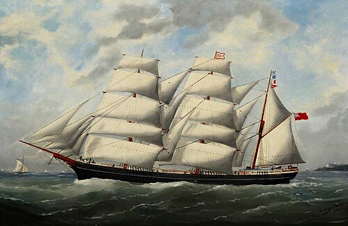 The Barque Victoria, 1889, Édouard Adam