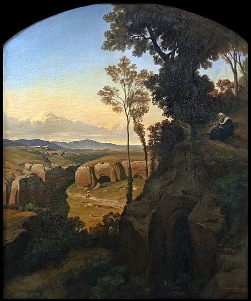 Vue des carrières de la Cervara, 1900, Édouard Bertin