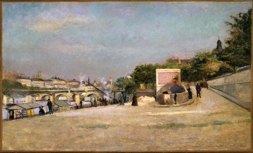 Le Pont des Arts et le Pont-Neuf, vus de la berge du pont des Saints-Pères, 1880, Édouard Crémieux