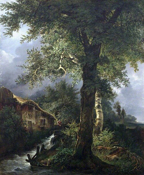 Trees by the Side of a Watermill, 1843, Édouard Delvaux