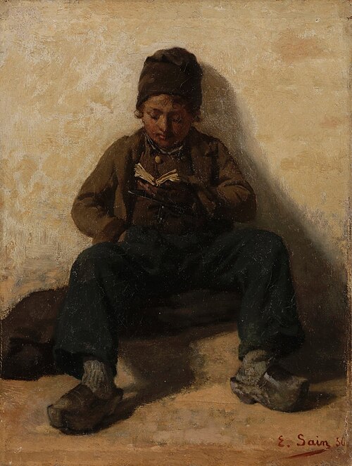 The little Breton boy, 1856, Édouard Sain