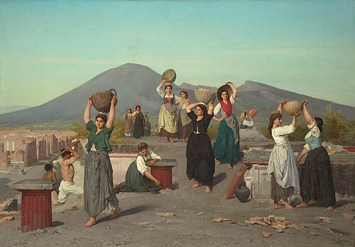 Excavations at Pompeii, 1865, Édouard Sain