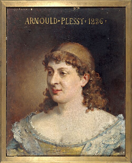 Portrait de Jeanne-Sylvanie Arnould-Plessy (1819-1897), sociétaire de la Comédie-Française, 1866, Édouard Toudouze