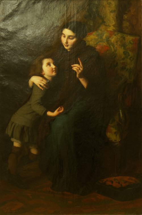 La mère et l'enfant, 1885, Édouard d'Apvril
