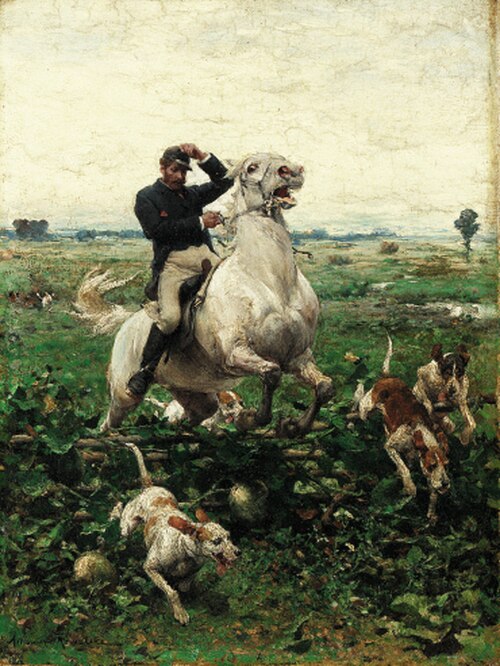 Over the fence, , Alfred von Kowalski-Wierusz
