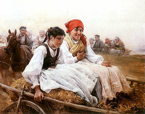 Sunday morning, 1900, Alfred von Kowalski-Wierusz