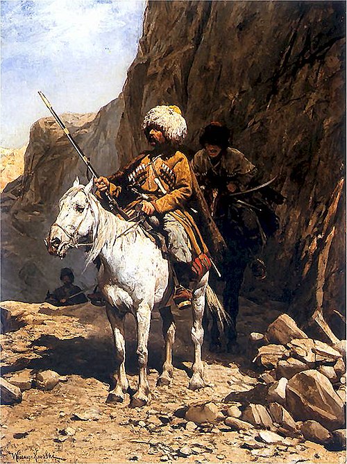 Circassian reconnaissance, 1885, Alfred von Kowalski-Wierusz