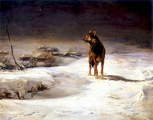 The Wolf, 1895, Alfred Wierusz-Kowalski