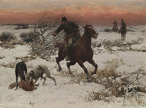The hunters, , Alfred Wierusz-Kowalski
