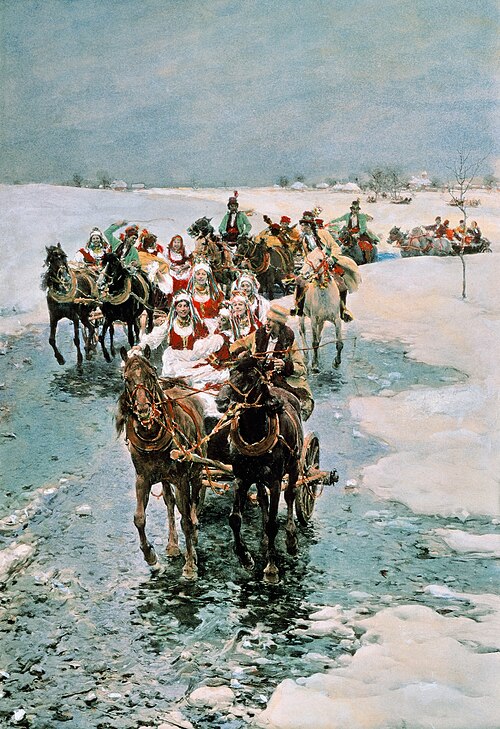 Departure of the Bride, , Alfred Wierusz-Kowalski
