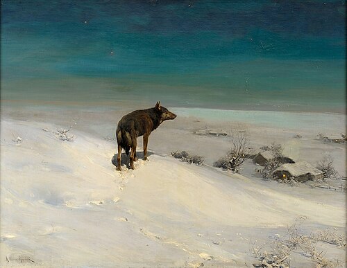 The Wolf, 1915, Alfred Wierusz-Kowalski