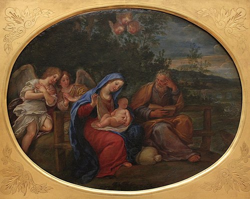 La Sainte Famille dans un paysage, 1700, Francesco Albani
