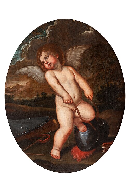 Putto Alato spezza gli strumenti di Minerva, , Francesco Albani