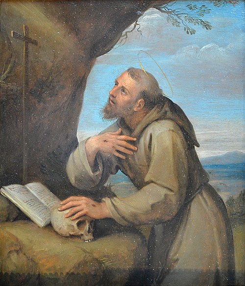 St. Francis of Assisi in Prayer before a Crucifix, 1640, Francesco Albani